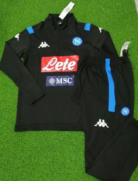 Napoli Black Jacket Training Suits With Pants 2020/21